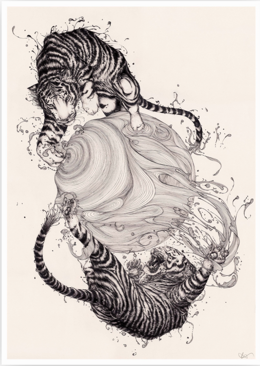 WATER TIGERS limited edition print