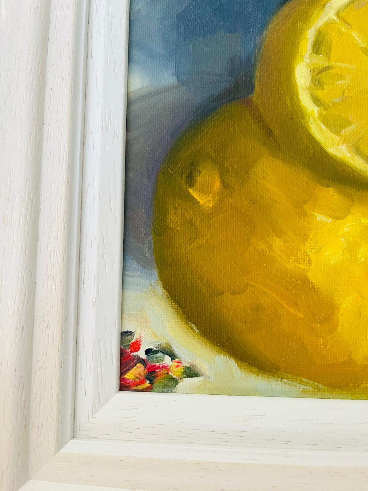 Lemons on a Flowery Plate